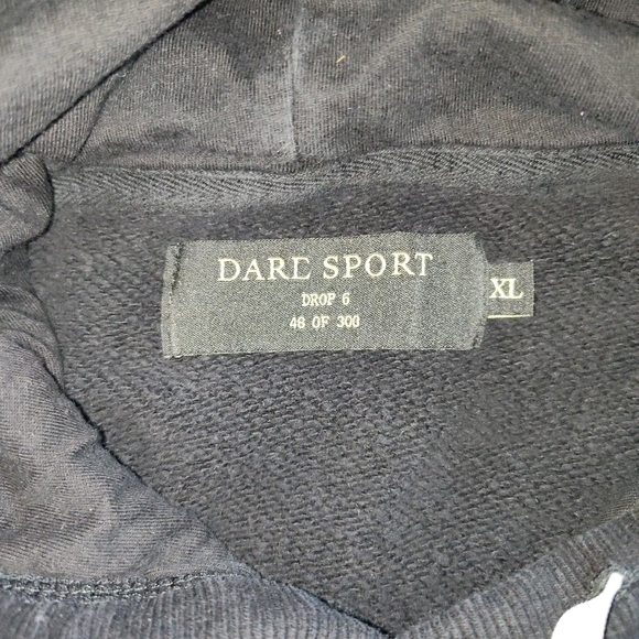 Darc Sport Men's Wolves Vintage Cursive The Drop 6 Hoodie Black XL - Picture 7 of 7